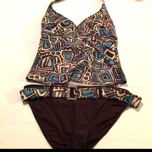 Be Creative 2 piece Tankini Swimsuit Size Large